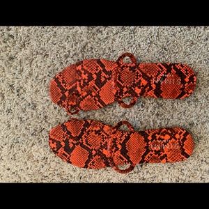 Snake Print Sandals